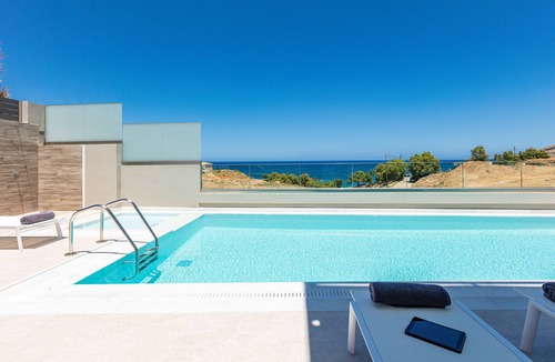 Panormos Villa | Lagoon Seaside Villa, Walking distance to the beach & shops!Car Free holiday!