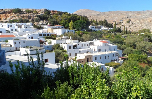 Lindos Apartment | Lindos Olive Suite - luxury apartment with private roof terrace and seaview