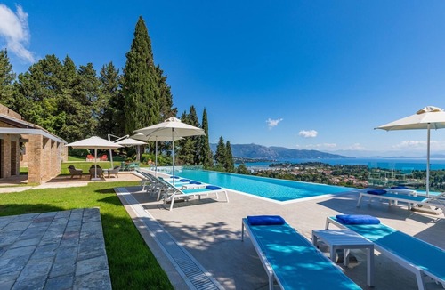Corfu Town Villa | Luxurious private pool Villa with spectacular sea views
