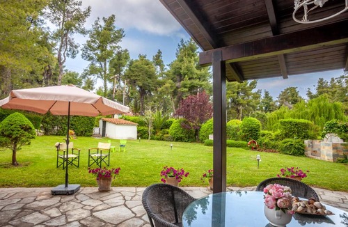 Sane Villa | Luxurious Sani Villa Luna with shared pool