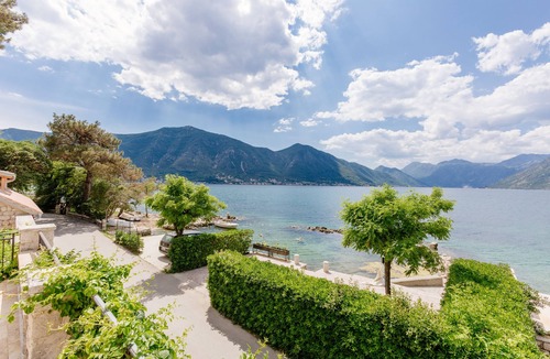 Dobrota Villa | Luxury Stone Villa with private sea pier and heated pool
