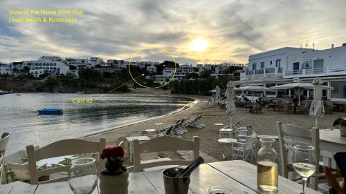 Piso Livadi Villa | Magnifique Villa sur la plage de Piso Livadi - Paros