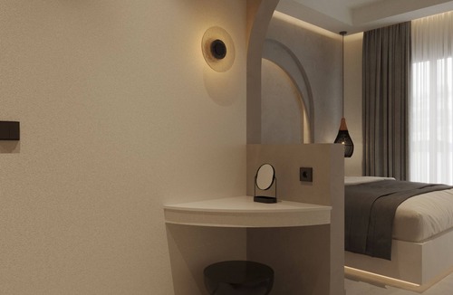 Haraki Hotel | Modern Room with Castle and Sea View on 1st Floor