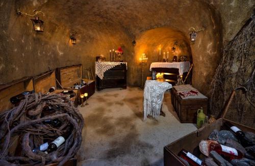 Messaria Villa | Mystagoge cave pool/jacuzzi, cellar and hammam