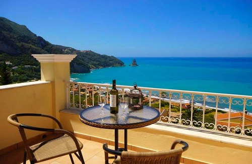 Agios Gordios Apartment | Natalia Loft Apartment C With Panoramic sea Views of Agios Gordios bay