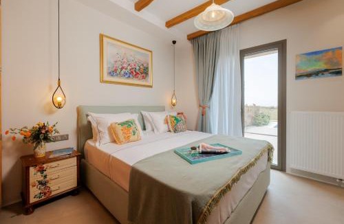 Kastraki Apartment | Naxos near Kastraki beach house with sea view and pool