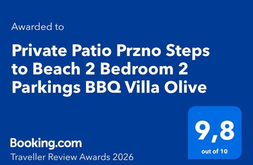 Przno Apartment | Private Patio Przno Steps to Beach 2 Bedroom 2 Parkings BBQ Villa Olive