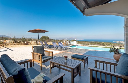 Douliana Villa | Resi Villa, A new built villa with private pool and unobstructed sea view