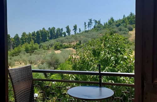 Chalkidiki Region Apartment | Room 'Orama 18' with Sea View, Wi-Fi and Air Conditioning