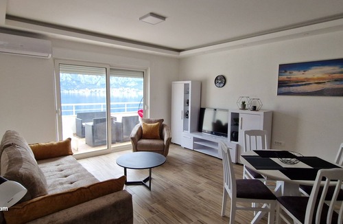 Prcanj Apartment | Scenic penthouse apartment, sea view balcony, pet friendly, private parking