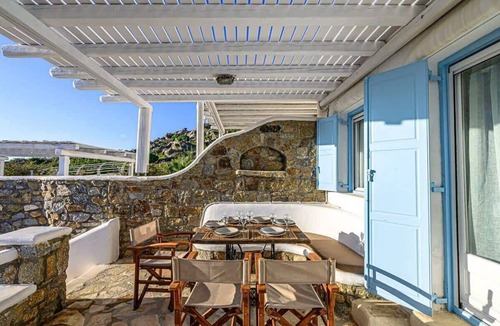 Psarou Villa | Sea-View Villa Private Pool Ornos Area