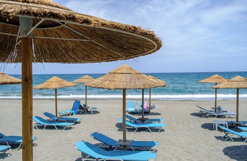 Platanias Town House | Seafront Paradise with sand Yard 10 m. from Beach!