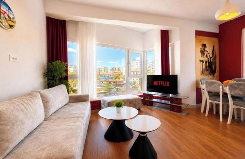 Tirana Apartment | Spacious & Stylish 2-Bedroom Apartment with New Bazaar & City Views