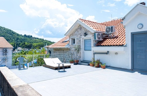 Lepetane Apartment | Stone Flat w Terrace and Sea View in Tivat