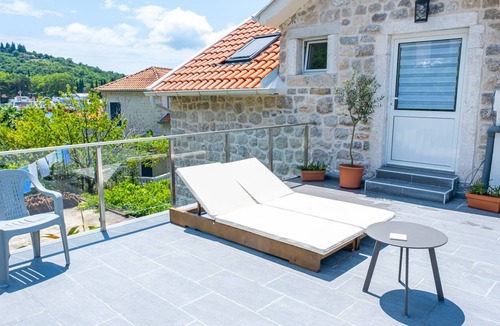 Lepetane Apartment | Stone Flat w Terrace and Sea View in Tivat