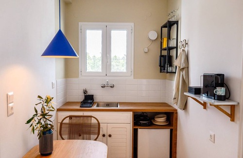 Parikia Apartment | Studio Apartment '15' with Mountain View, Wi-Fi and one Air Condition in the bedroom.