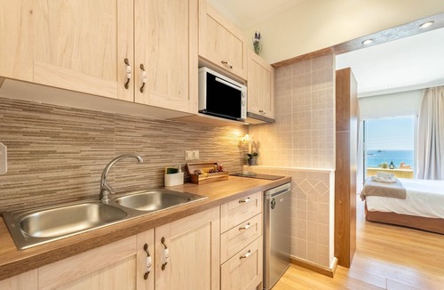 Lakones Apartment | Studio Apartment "Angela 5" with Sea View, Shared Pool & Wi-Fi