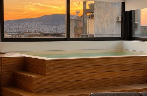Athens City Centre Apartment | Sunset Pool Duplex Loft in Gazi, Athens