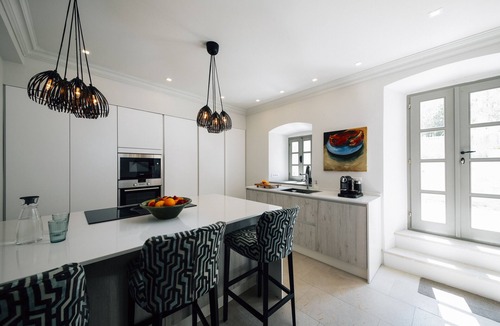 Kotor Villa | Super chic Venetian Palazzo, swimming pool , water front ponta on sea