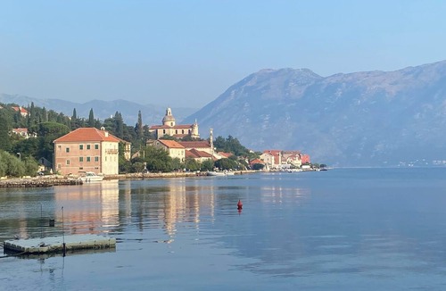 Prcanj Apartment | Upscale Waterfront 300-year-old Heritage Stone Apt with Bay Views near Kotor