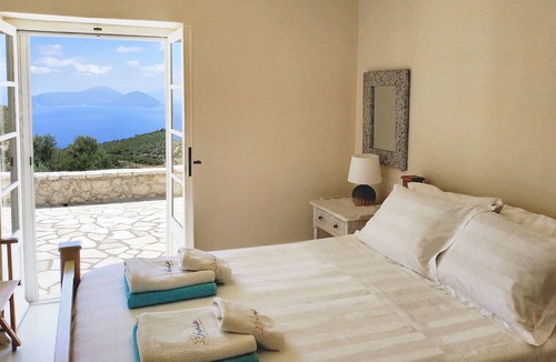 Evgiros Villa | Urania, luxury villa Geofos, private pool, Ionian sea views from every room.