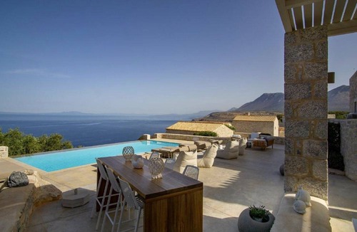 Areopoli Villa | Villa Aetheron, Divine Sea Views, Private Hot Tub, Furnished Terrace, Shared.