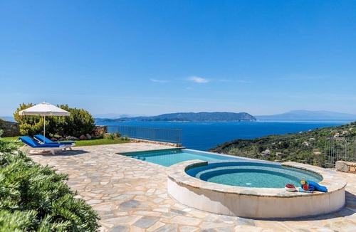 Glossa Villa | Villa Alverionis, Divine Sea Views, Private Infinity Pool, Spacious Furnished.