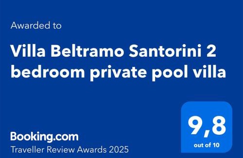 Kamari Villa | Villa Beltramo Santorini 2 bedroom private pool villa