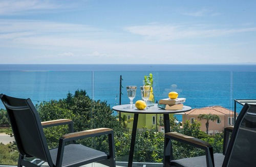Skala Villa | Villa Blue Sea, perched above the southern coastline with breathtaking sea views
