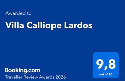 Lardos House | Villa Calliope Lardos