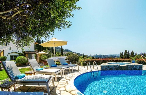 Dafnata Villa | Villa Claire Corfu - 10-Acre Private Pool Villa with Guesthouse