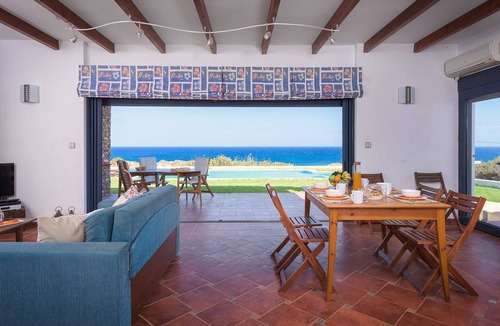 Lahania Villa | Villa 'Cristelia Seafront and Pool' with Sea View, Wi-Fi and Air Conditioning