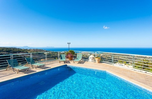 Roussospiti Villa | Villa Selini: Private Pool, Sea Views, A/C, WiFi, Eco-Friendly