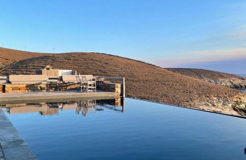 Pisses Villa | Waterfront villa "Afros" with a pool, direct access to the sea and a small beach