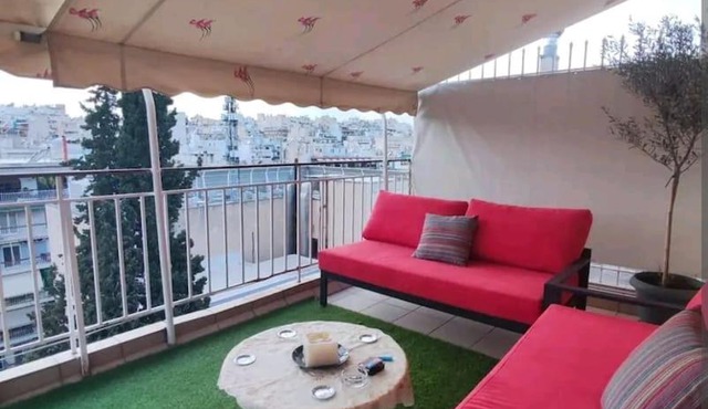 7th floor spacious veranda in the heart of Athens in Athens