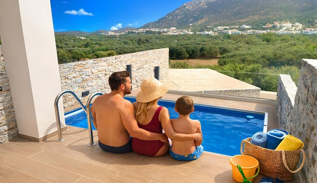 Aelia Apartment Split Level Private Pool in Agios Nikolaos