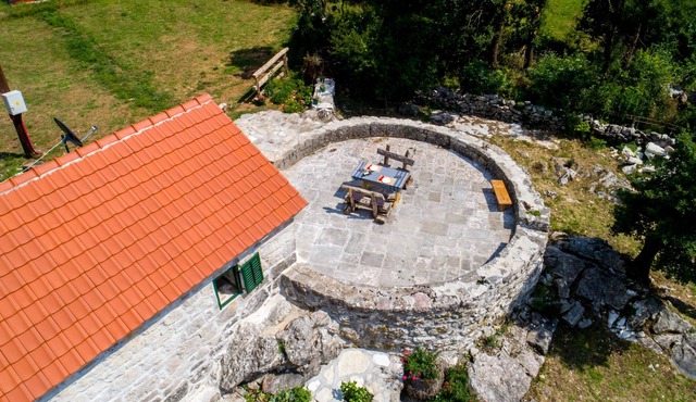 Duplex Ethno House at Mountains above the seashore