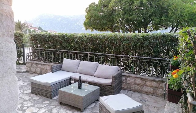 Heritage House, Ground Floor, Waterfront, Private Patio, Kotor Bay Views