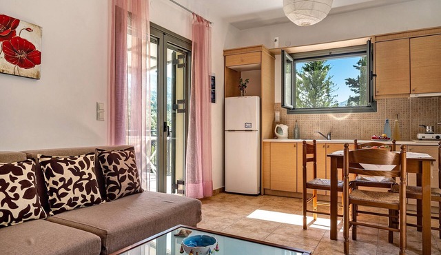 Holiday Accommodation "Alkionides Apartment 1" with pine forest overlook in Lefkada