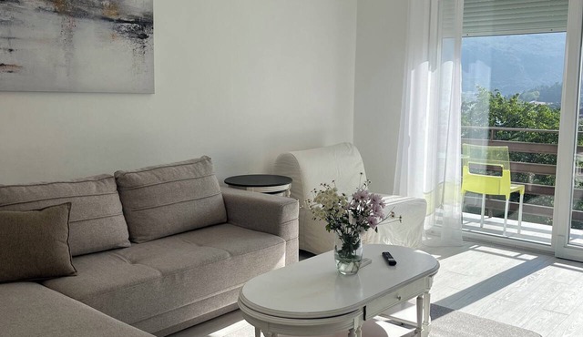 Lovely 2-bedroom apartment with the sea view in charming Herceg Novi