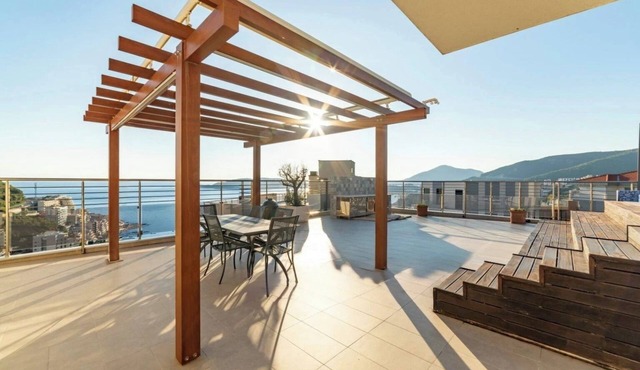 Luxury 3 Bedroom Duplex Penthouse with Rooftop Private Pool & Barbecu Terrace in Rafailovici