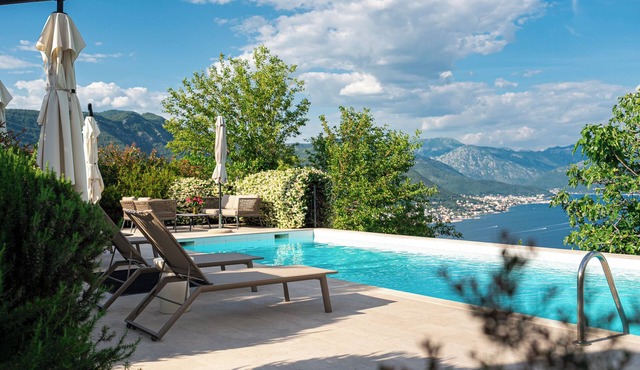 Luxury 400 year old restored villa with 180 degree views across the Bay of Kotor