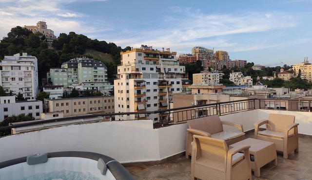 Luxury Penthouse w/Jacuzzi, Sea View, Billiards – Eagle’s Nest Vollga in Durrës