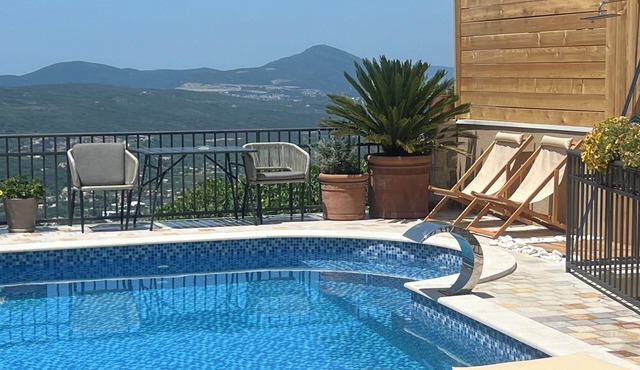 Luxury Villa Nikoleta with Private Pool and Boka Bay View for 12 People