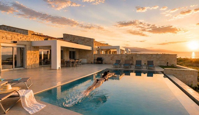 Marea Maxima Villa 2 Heated Pools in Dramia
