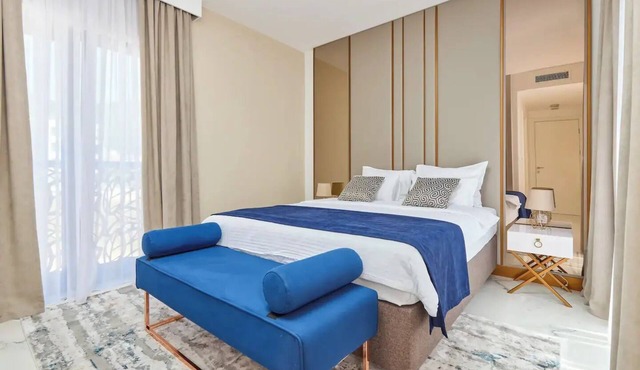 Modern Luxury Apartments- One bedroom apartment with balcony and pool view