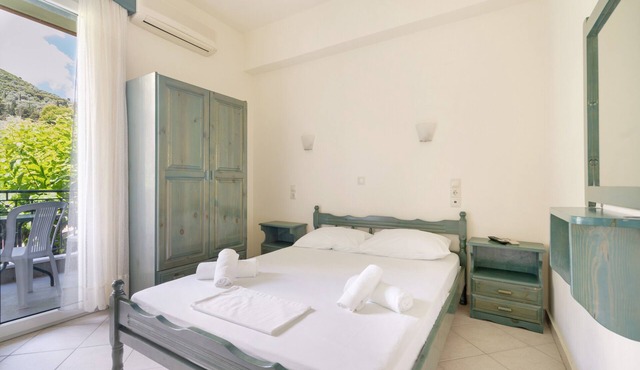 Odysseia Apartment 2 - 2 Min Walk to Beach, 2 Adults, Terrace, Wi-Fi & AC