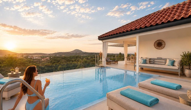 Olive Green Villa Heated Pool in Agios Nokolaos