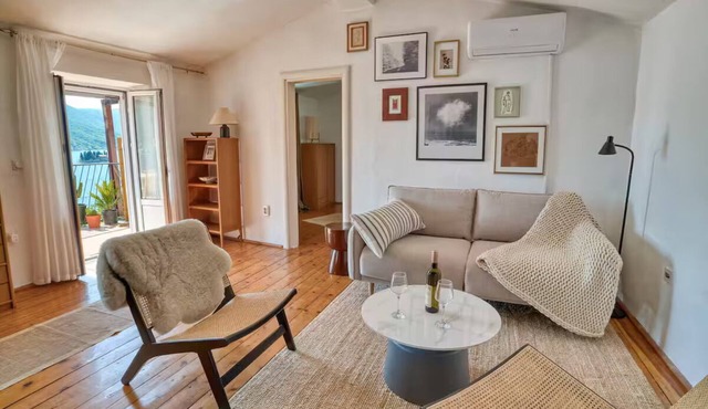 Scenic 2BR in Perast w/2 Balconies & Bay View