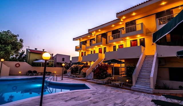 Sea view room in Orestis hotel in Stalos